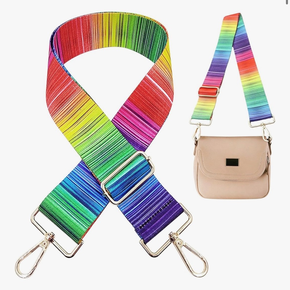 Colorful Rainbow Bag Strap